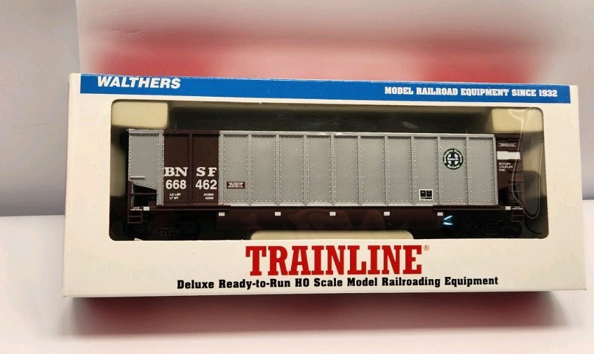 Walther’s Trainline RTR HO BNSF ROTARY GONDOLA 668462 RAIL CAR NOS C2