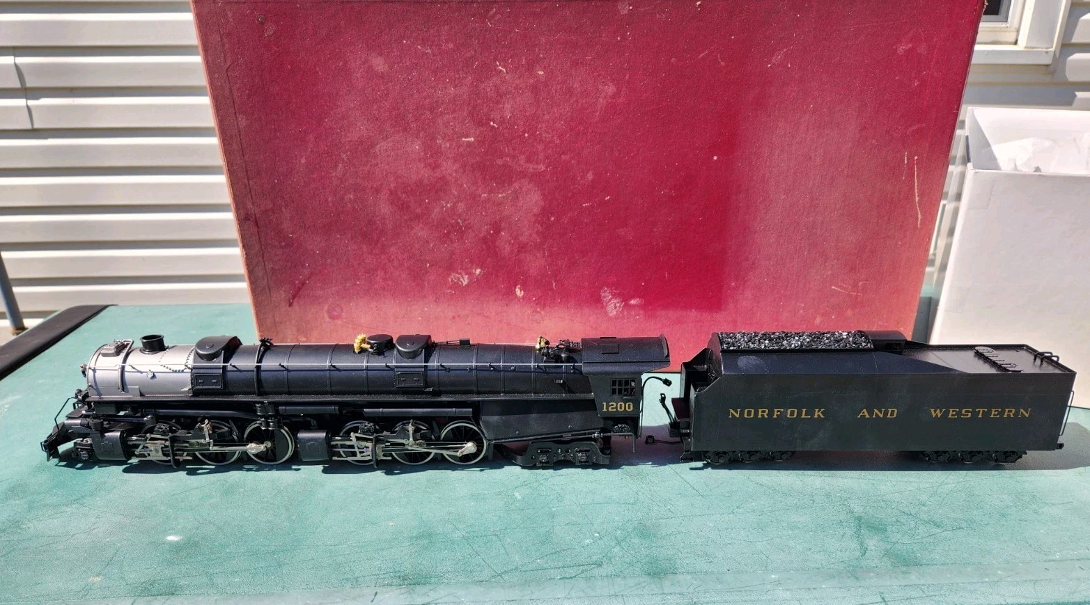 Vintage O-Gauge Brass 1200 Norfolk And Western Steam Locomotive & Tender RARE!!