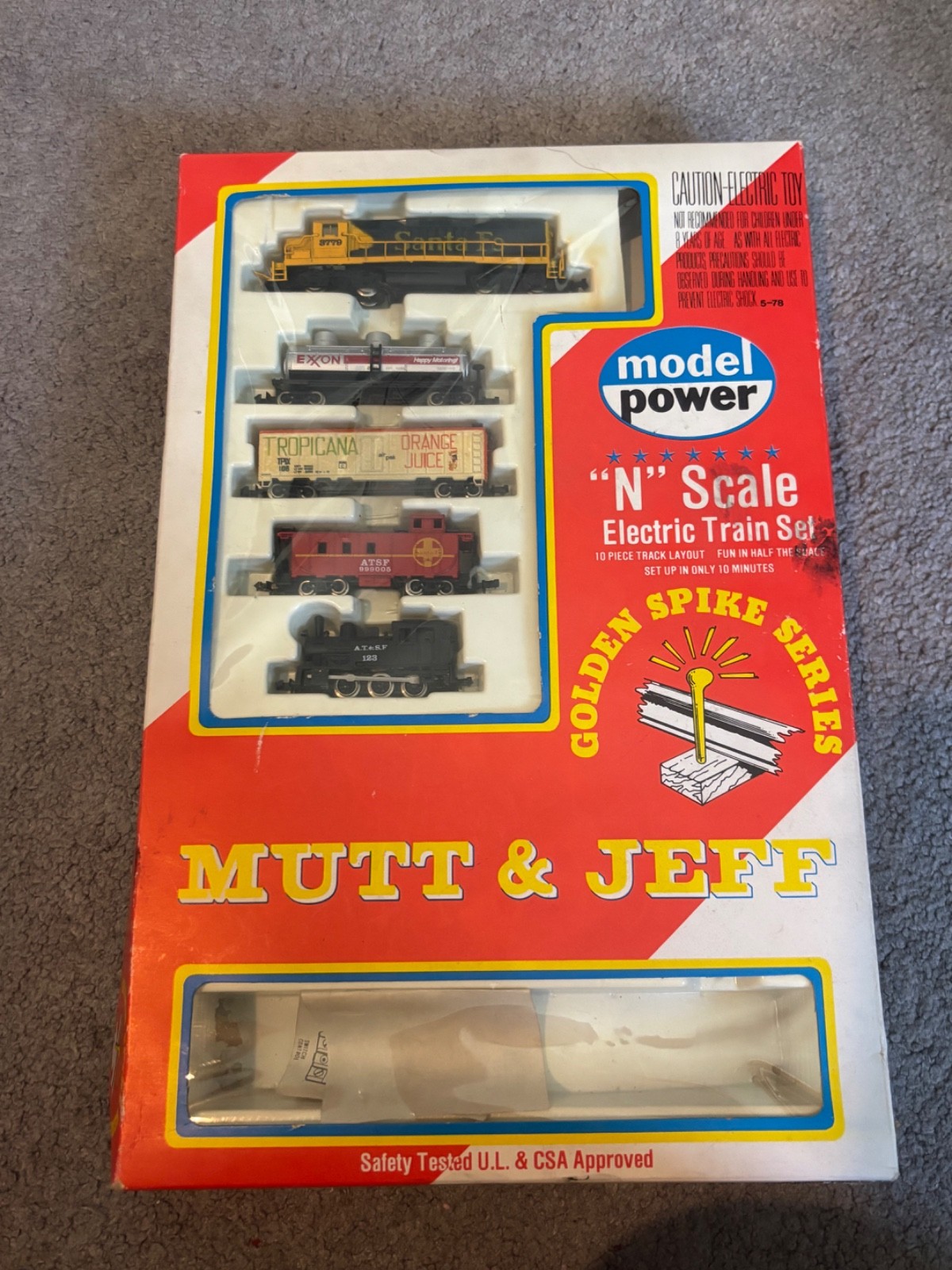 MODEL POWER: “N” Scale Electric Train Set: Golden Spike Series Mutt & Jeff #1183