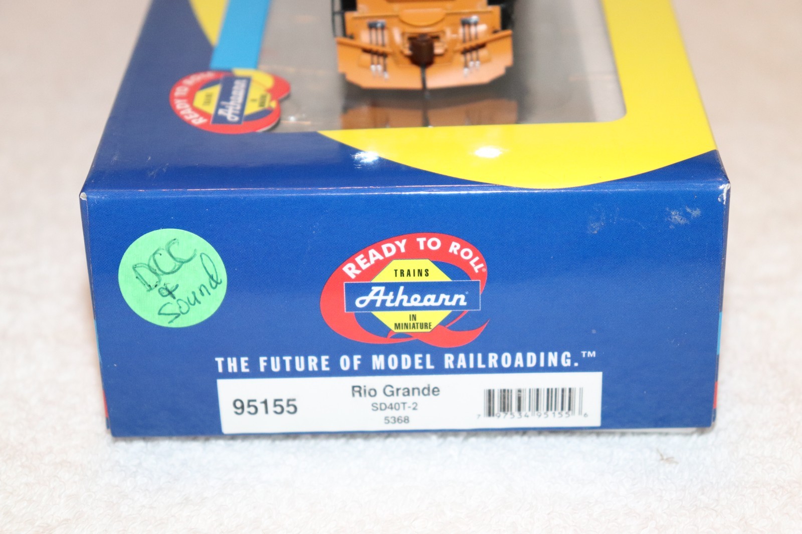 HO Athearn 95155 Rio Grande D&RGW SD40T-2 #5368 Tsunami DCC Sound Installed NIB