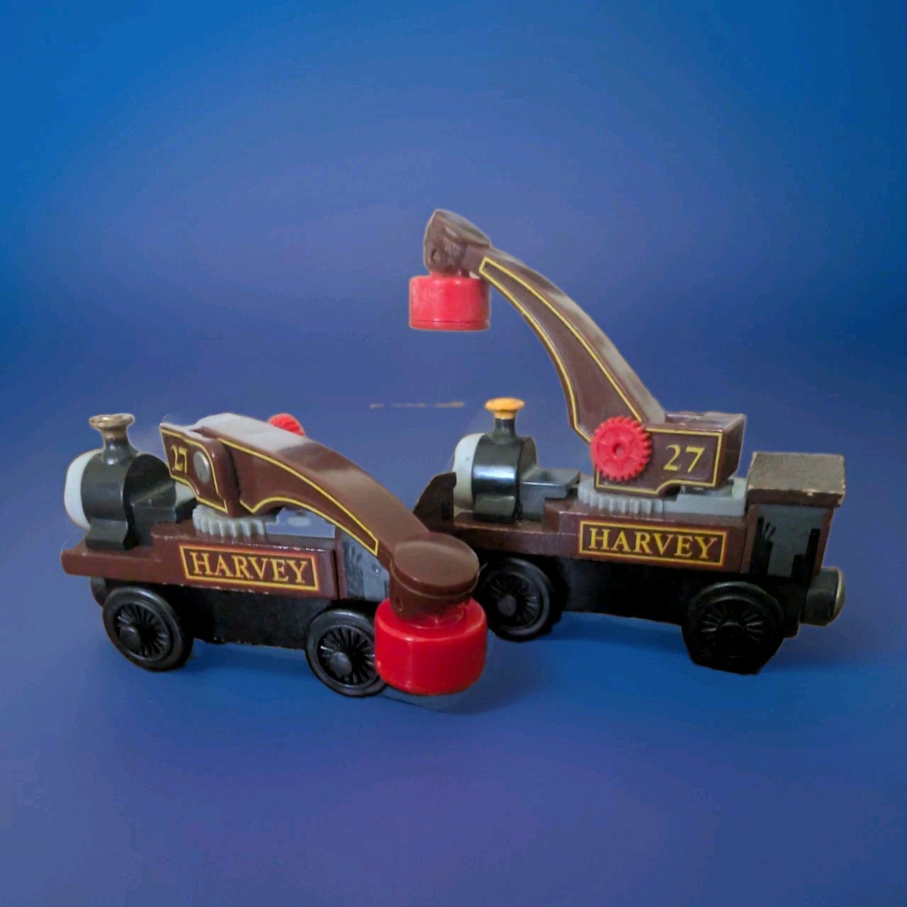 Thomas & Friends Wooden Railway Harvey 27 Crane Train Lot of 2