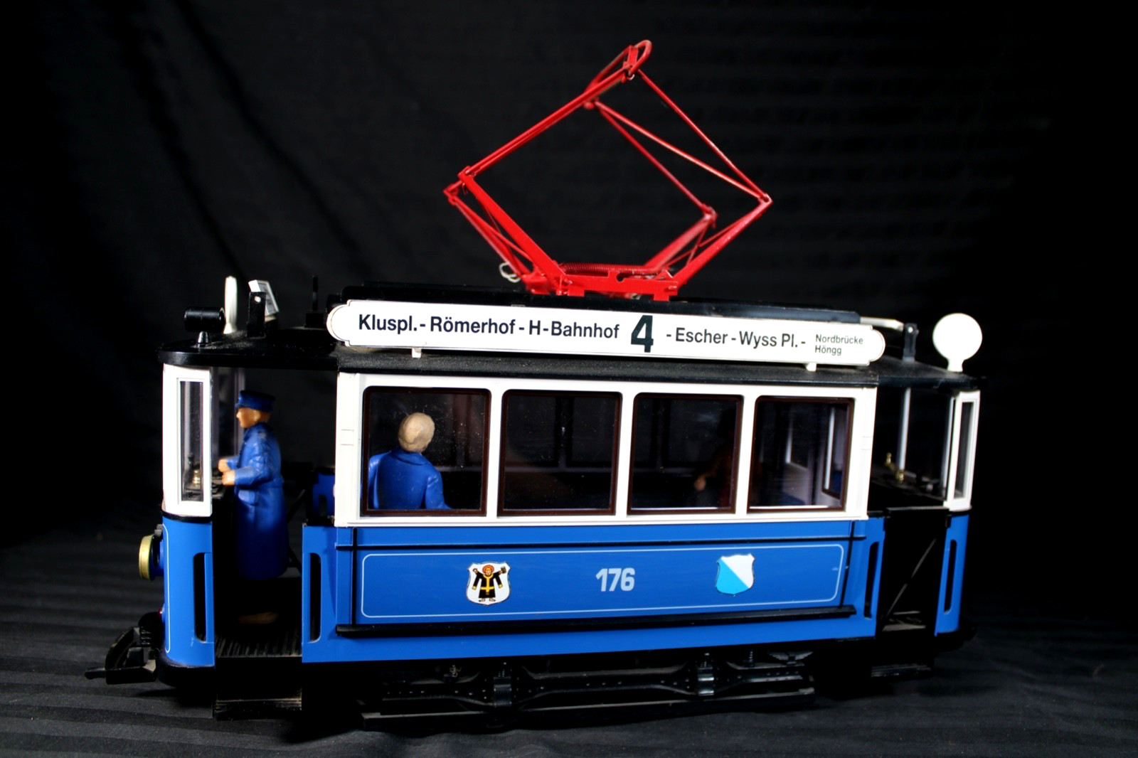 LGB 20202 2035 Trolley Street Cars Set Blue G Scale Tested LN/Box Vintage 1988