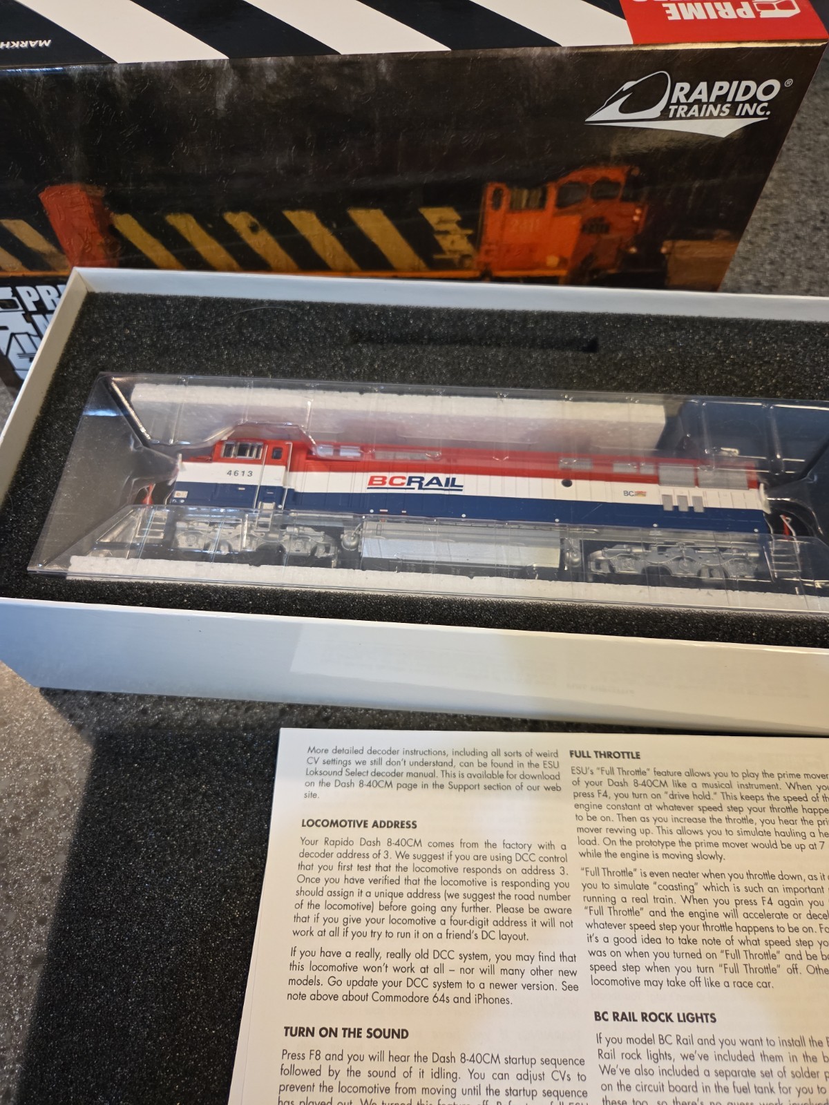 HO-Scale- Rapido British Columbia Railway – DCC/ Sound. Brand New In Box