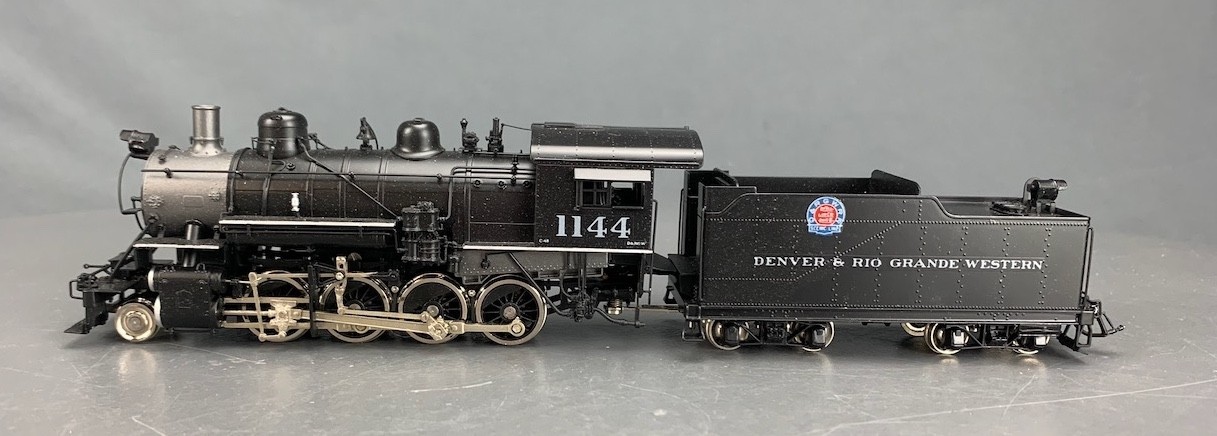 HO Key Brass SKI D&RGW C-48 2-8-0 Steam Locomotive #1144 w/DCC/Snd HO7579