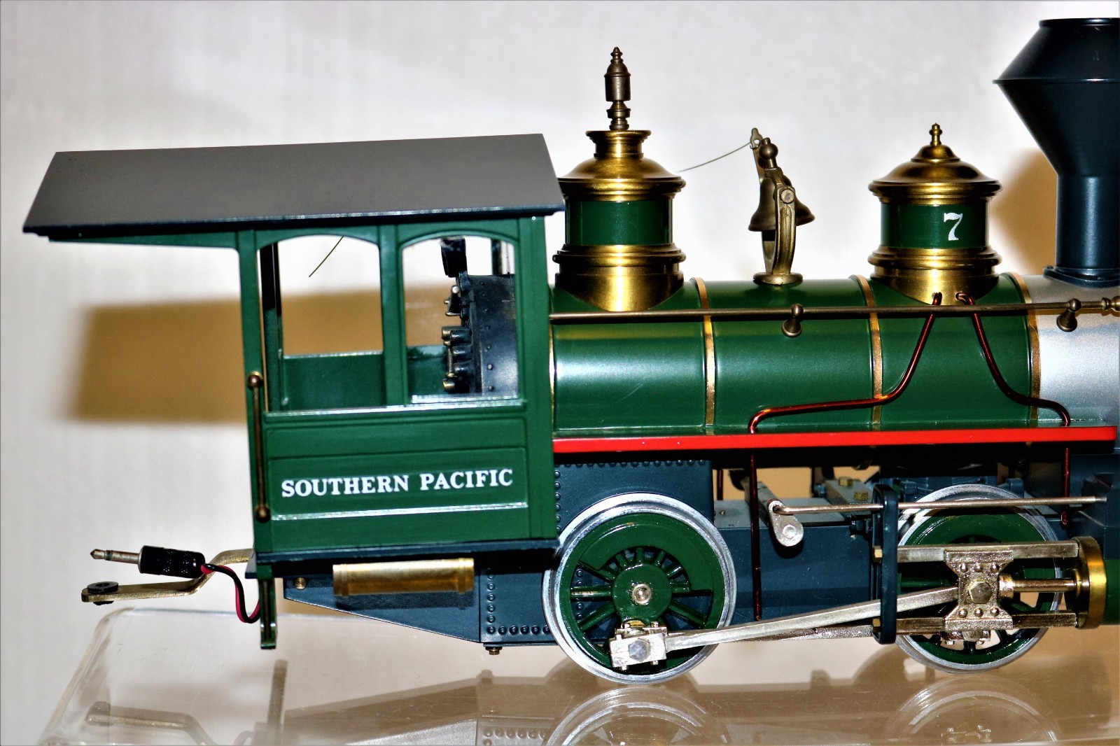 @@@ MINTISH RARE G scale Brass DELTON Southern Pacific GREEN SP 0-4-0 #7 Ser#114