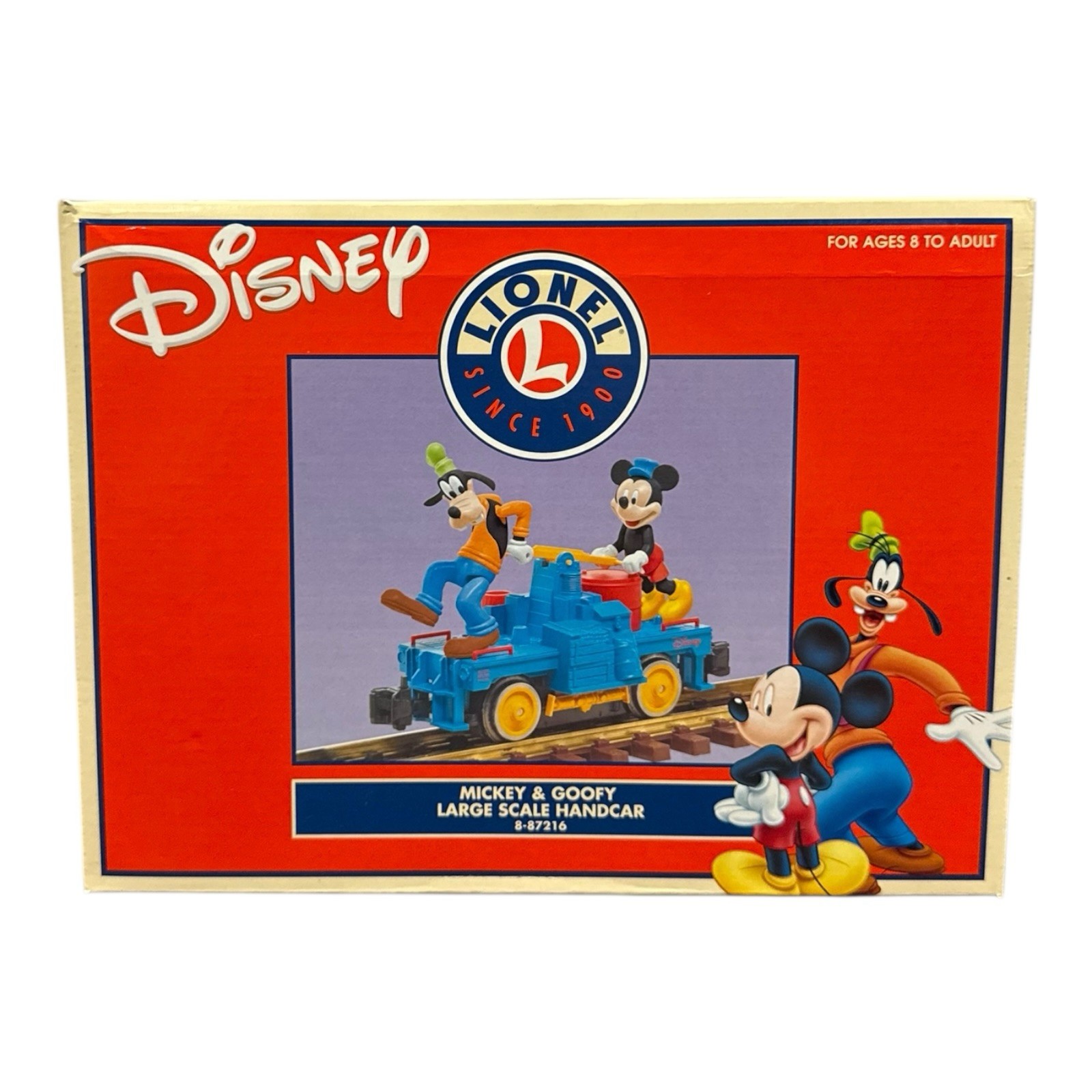Lionel G Scale Disney Mickey & Goofy Handcar 8-87216 Train New In Box