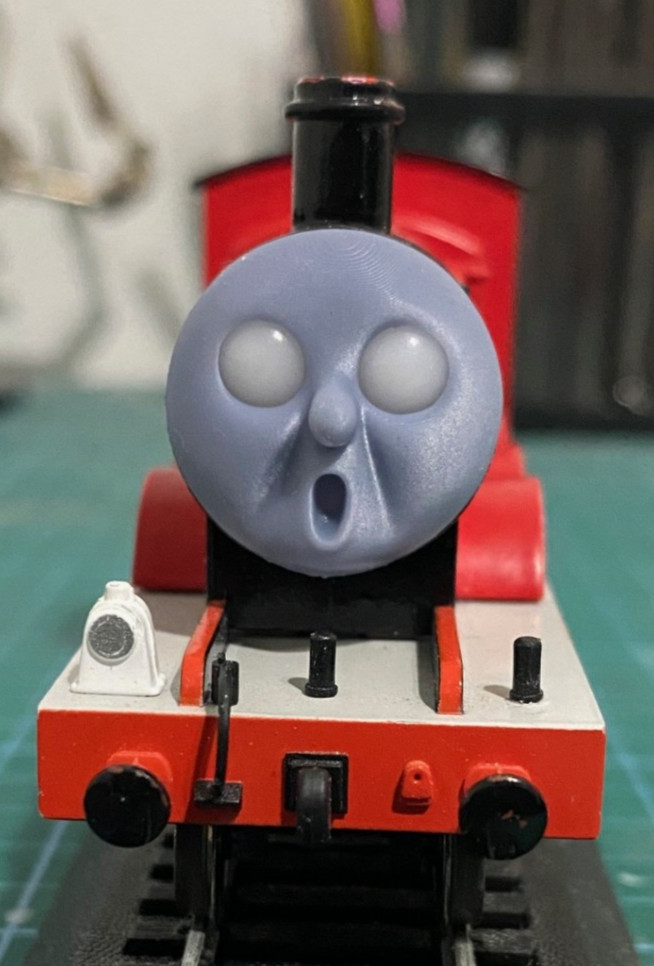 Custom HO/OO Bachmann Thomas & Friends James Magnetic Faces Set of Six