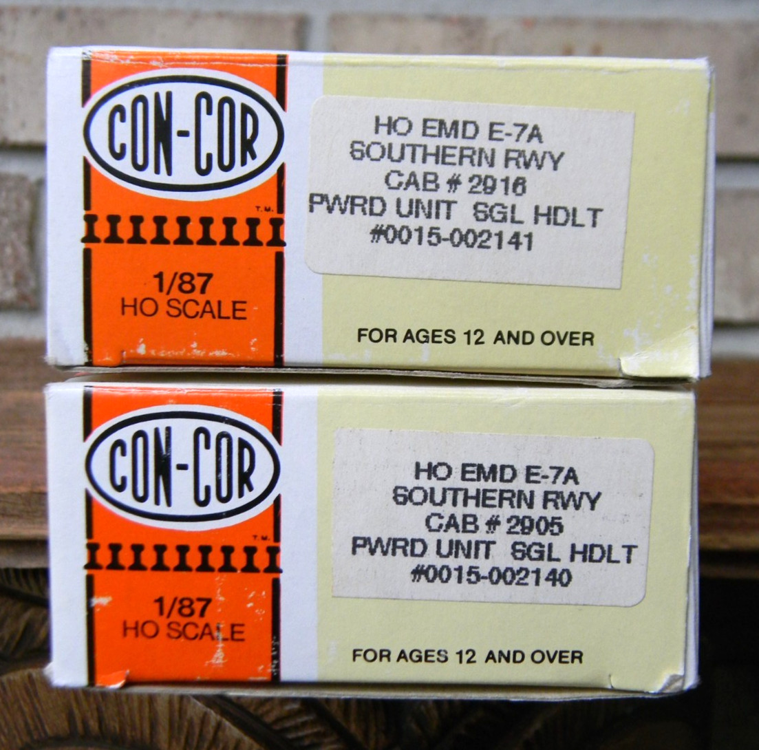 Lot of (2) Con-Cor HO Southern Railway EMD E-7A / E7 Locomotives