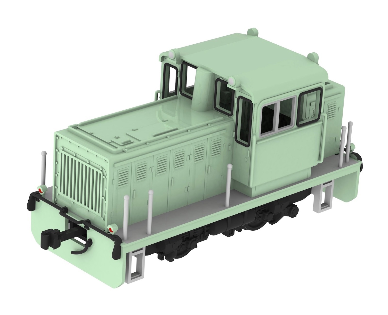 HO Scale Industrial Diesel Switcher Locomotive Kit H0 Plum Shunter Engine