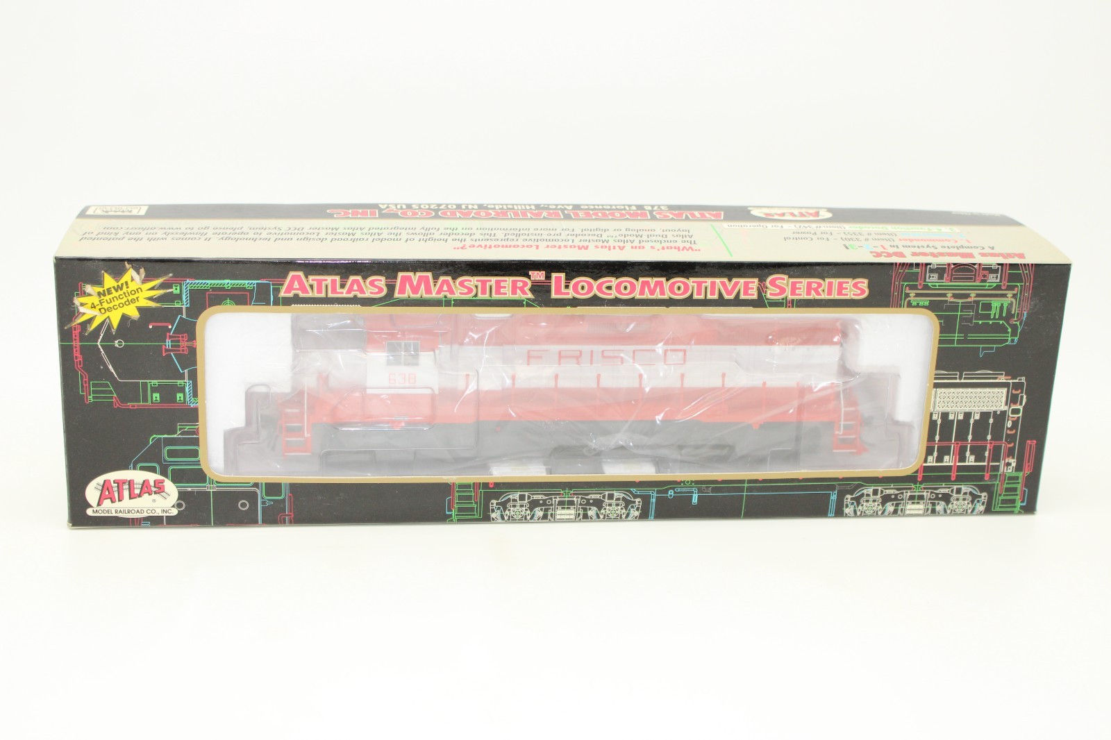 Atlas Master HO Scale Frisco EMD GP38 Low Nose Diesel Locomotive #638 DCC