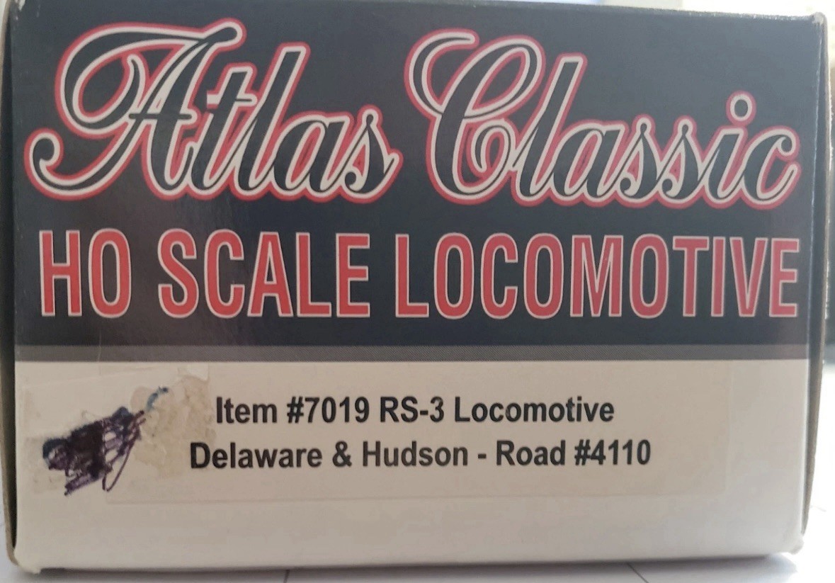 Atlas Classic HO RS-3 Delaware & Hudson D&H #4110 DC NIB