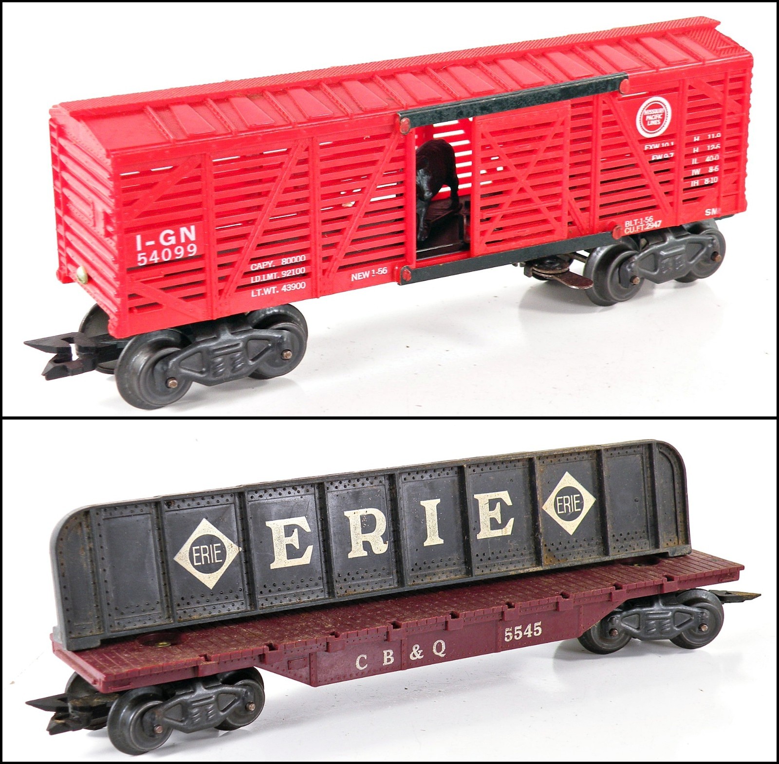 Marx 99 Rock Island E7 A-B-A Diesels & 8-Freight Cars 1950s