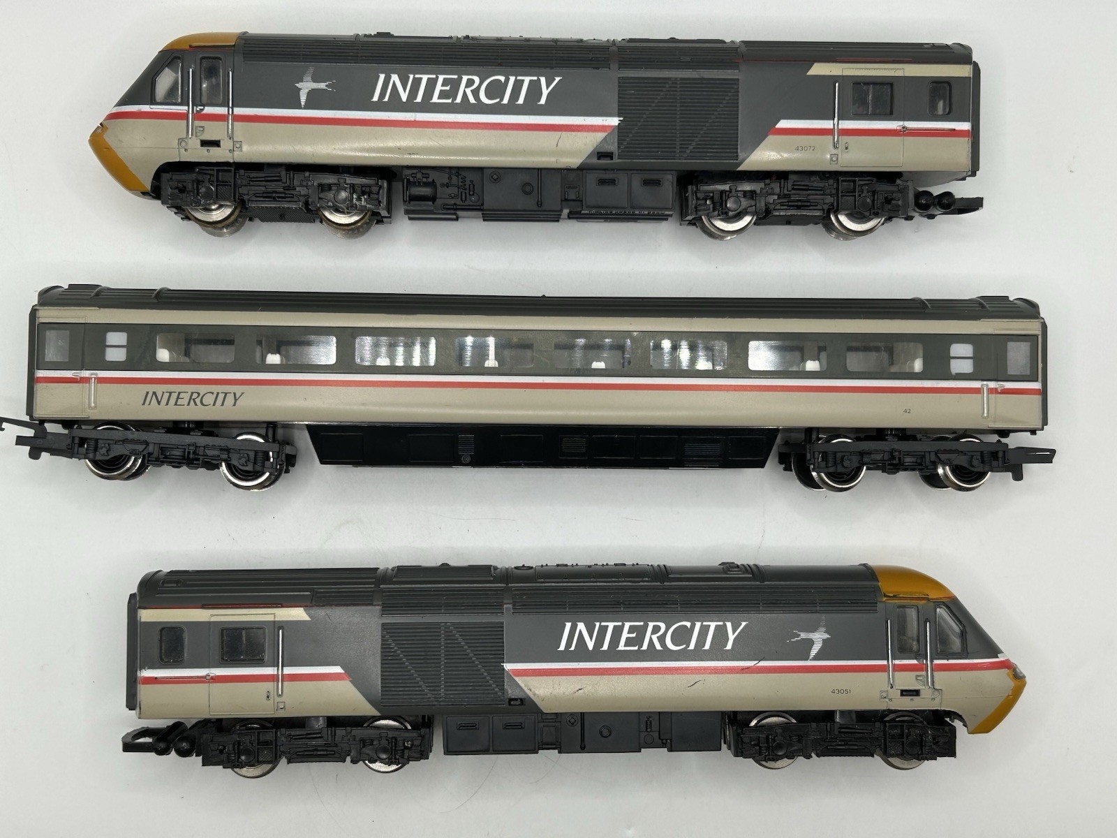 OO Hornby R307 Class 43 Intercity Grey 3 Car Set – (TESTED READ)