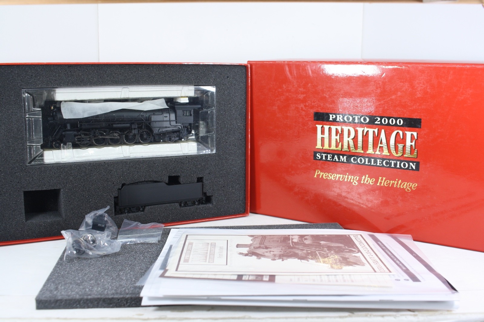 HO Scale Proto 2000 Unlettered 2-10-2 Locomotive and Tender DCC Sound