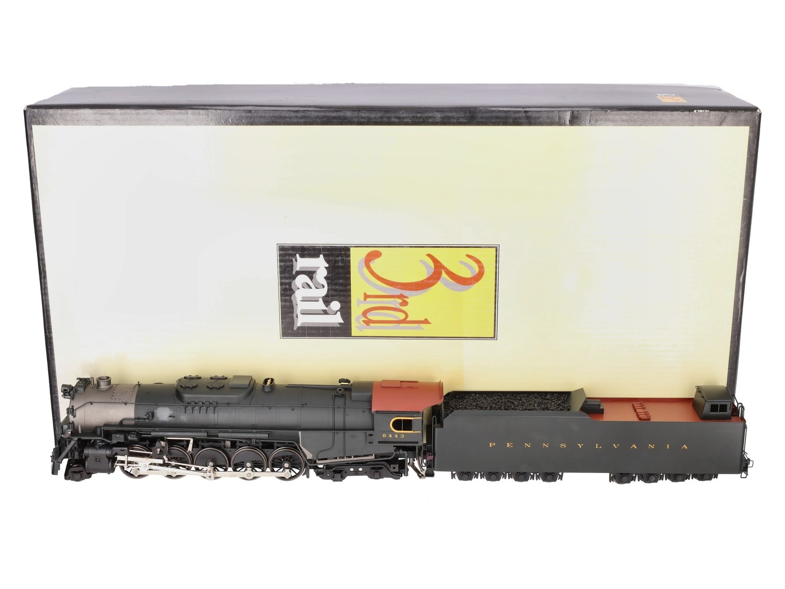 Sunset Models O Brass PRR J1a 2-10-4 Steam Locomotive & Tender #6443 (2-Rail) EX