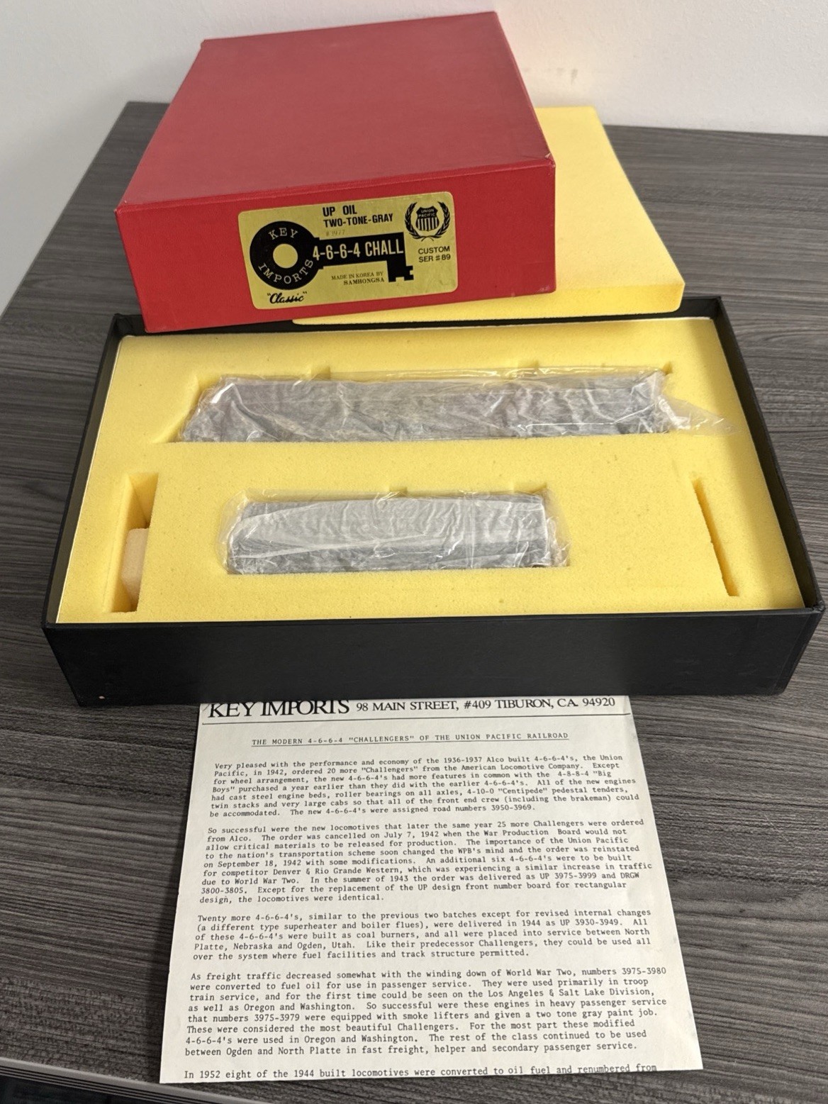 Key Imports Custom Series #89 HO Brass 4-6-6-4 Challenger Union Pacific #3977 FP