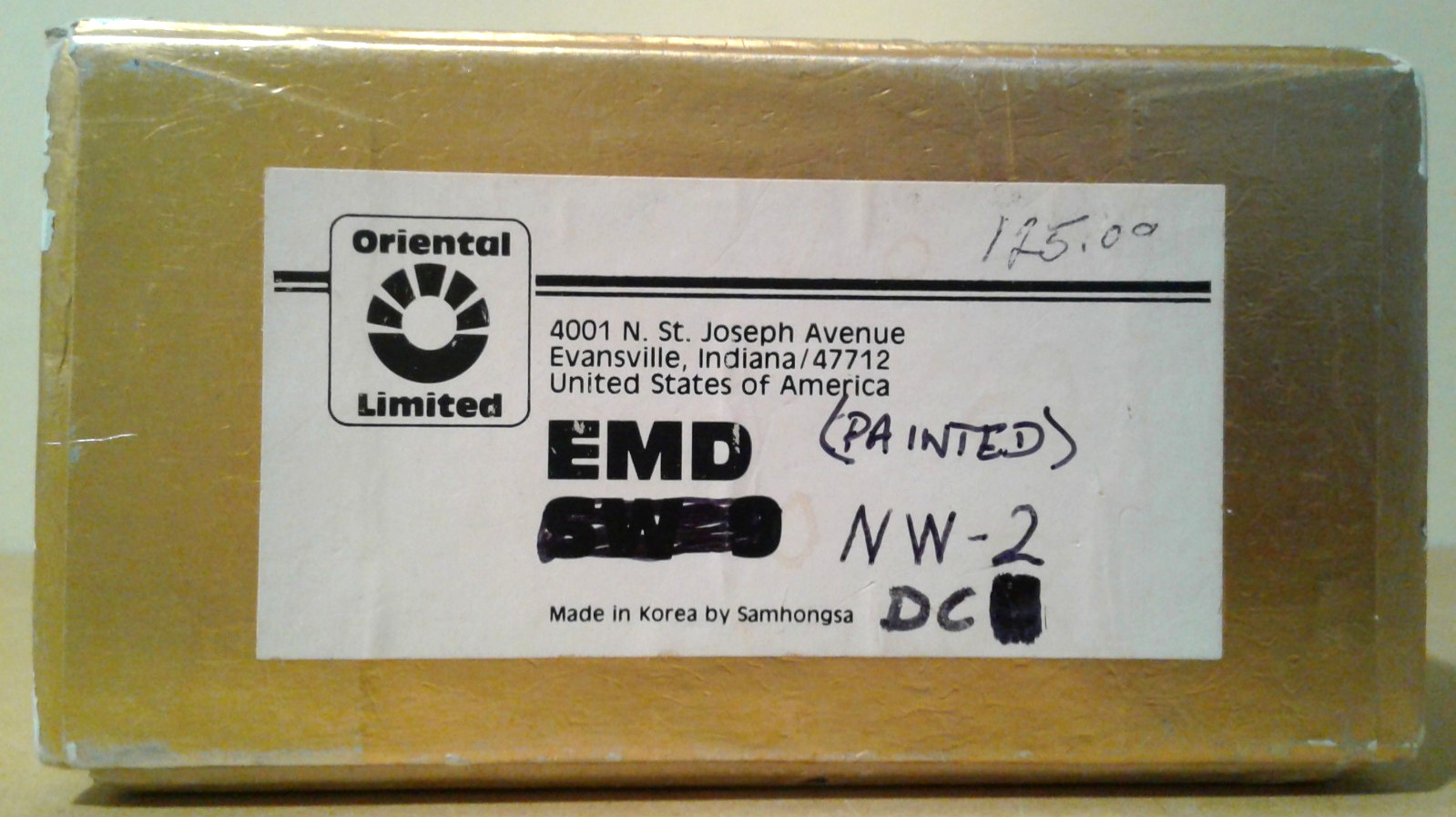 HO SCALE BRASS ORIENTAL LIMITED EMD NW2 SOUTHERN PACIFIC SP #1925