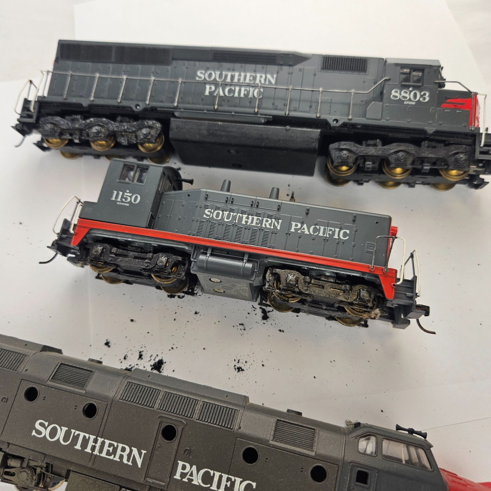 Southern Pacific HO Train Railroad Used Locomotives Lot of 4