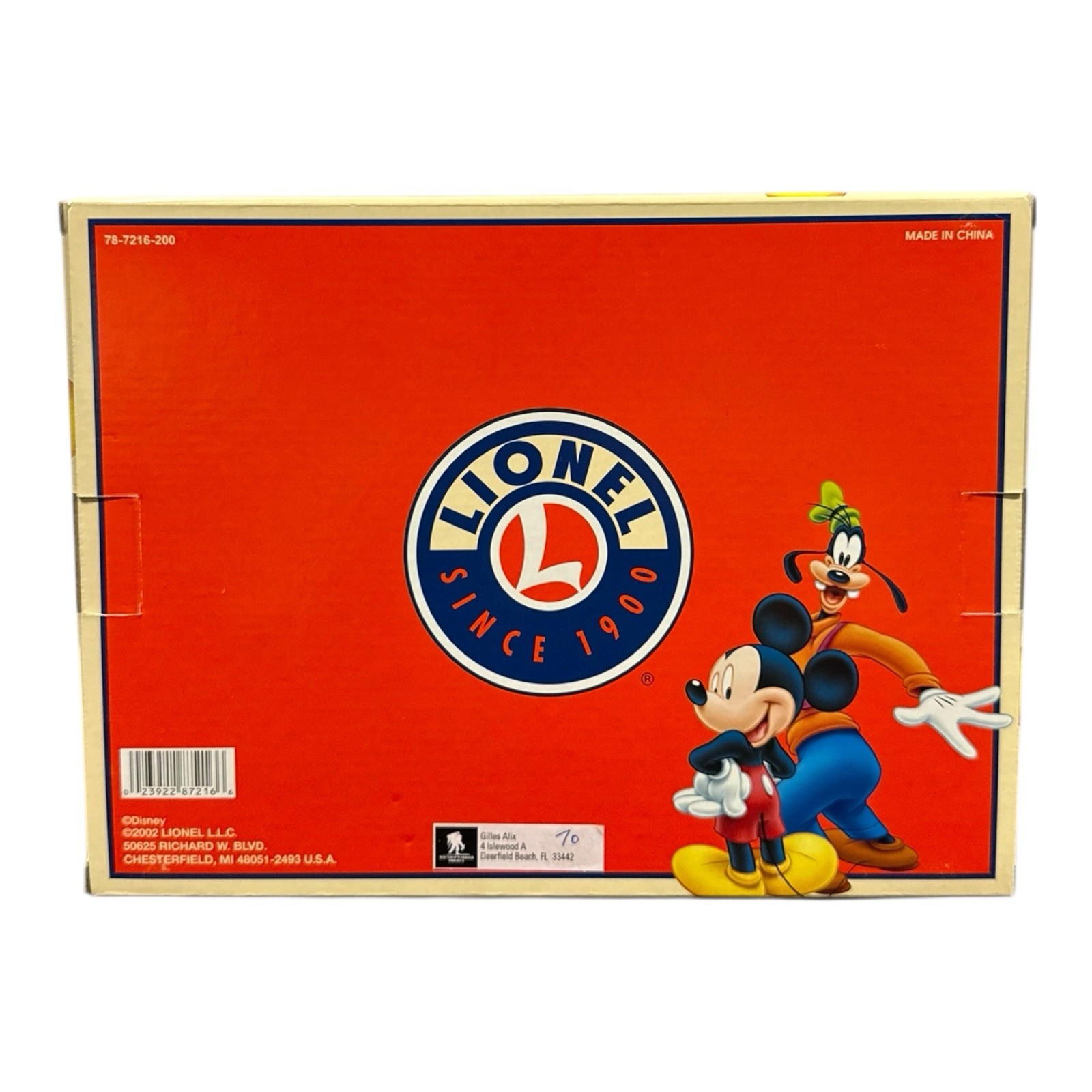 Lionel G Scale Disney Mickey & Goofy Handcar 8-87216 Train New In Box