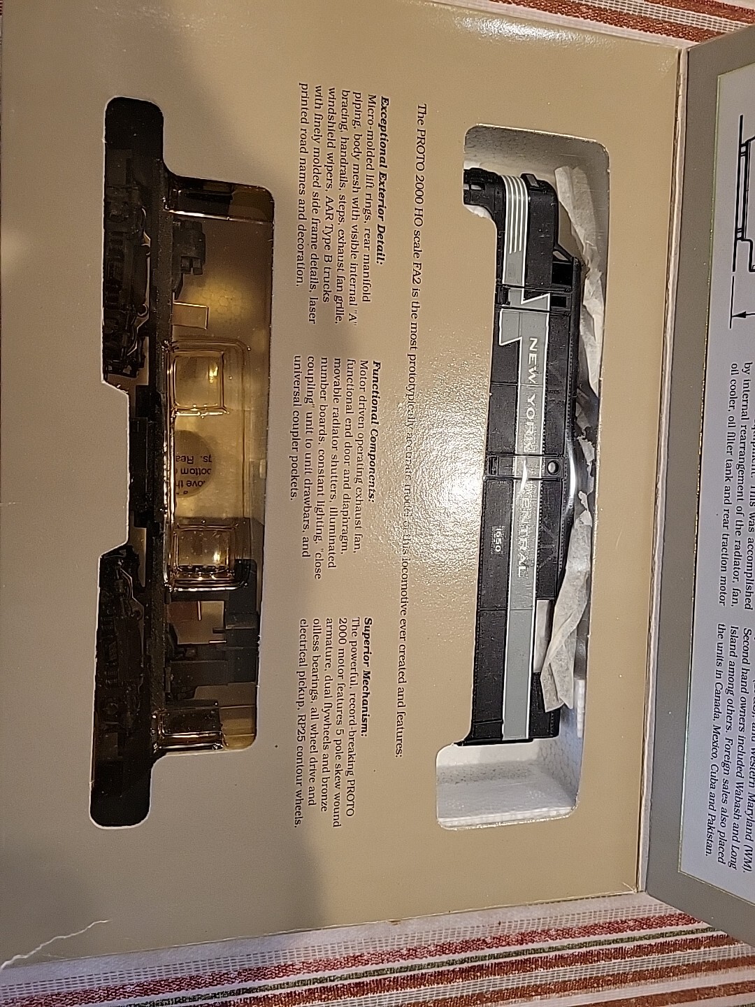 Proto 2000 HO Scale FA2 #8328 NEW YORK CENTRAL #1650
