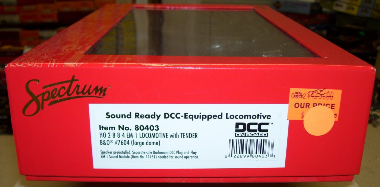 Spectrum HO B&O 2-8-8-4 EM-1 Locomotive #7604, Sound Ready & DCC-Equipped, LNIB