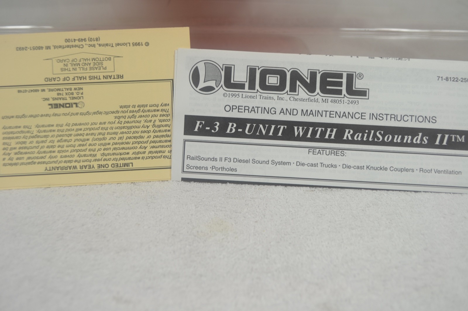 LIONEL 6-18117 & 18121 & 18122 SANTA FE, F-3, BLUE AND YELLOW, A-B-B-A, LN-BOXED