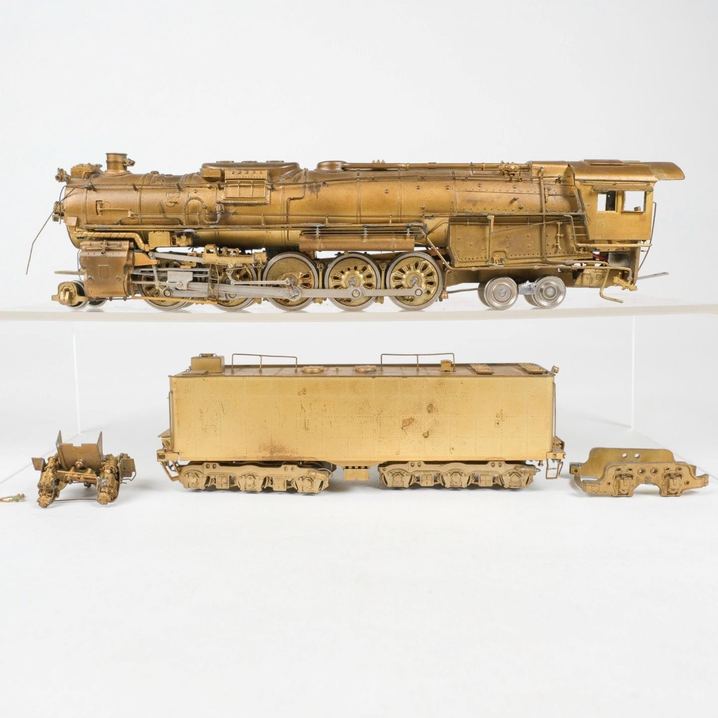 Samhongsa HO Scale Unpainted Brass 2-10-4 Steam Locomotive & Tender