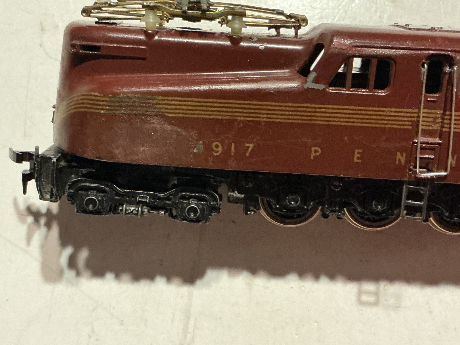 Penn Line. HO. GG1 : 1:87, Tuscan RED. late 1950’s. runs good
