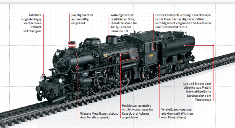 Märklin 39491 Steam Locomotive Litra E 991 DSB Era 2 – 6 Sound New OVP 1:87
