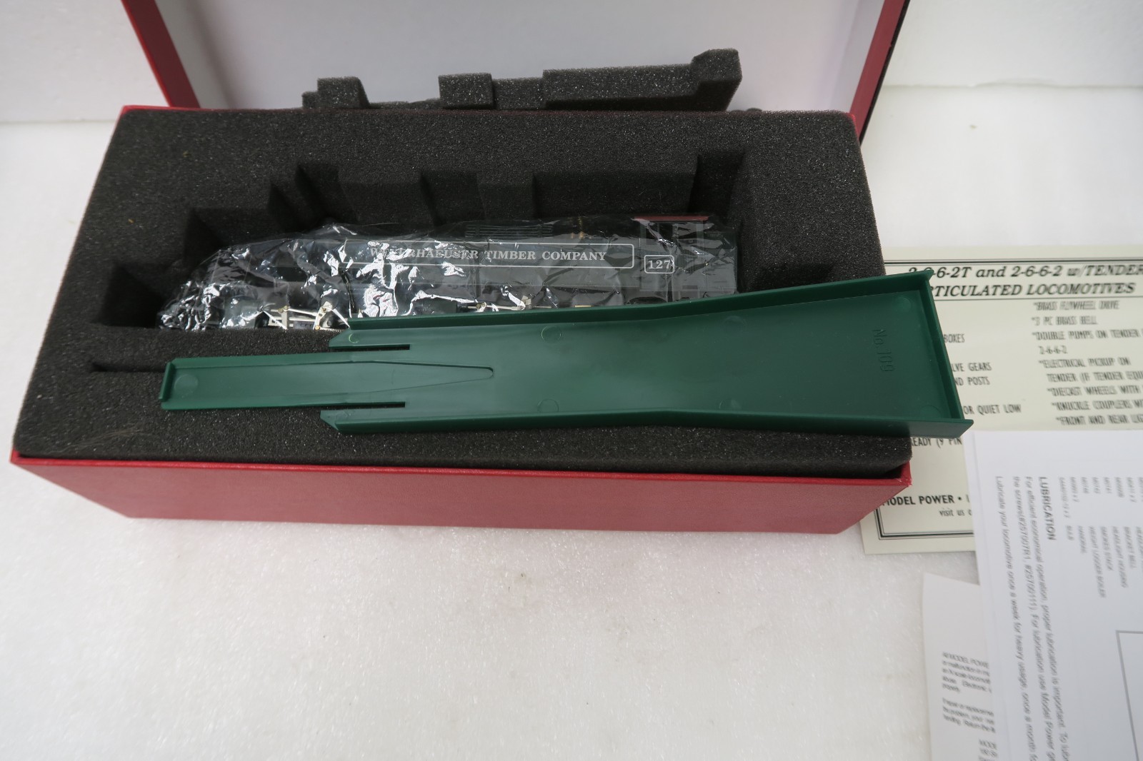 MANTUA HO 351600 2-6-6-2 T Artic Logger Loco Weyerhaeuser Green NEW Boxed NICE