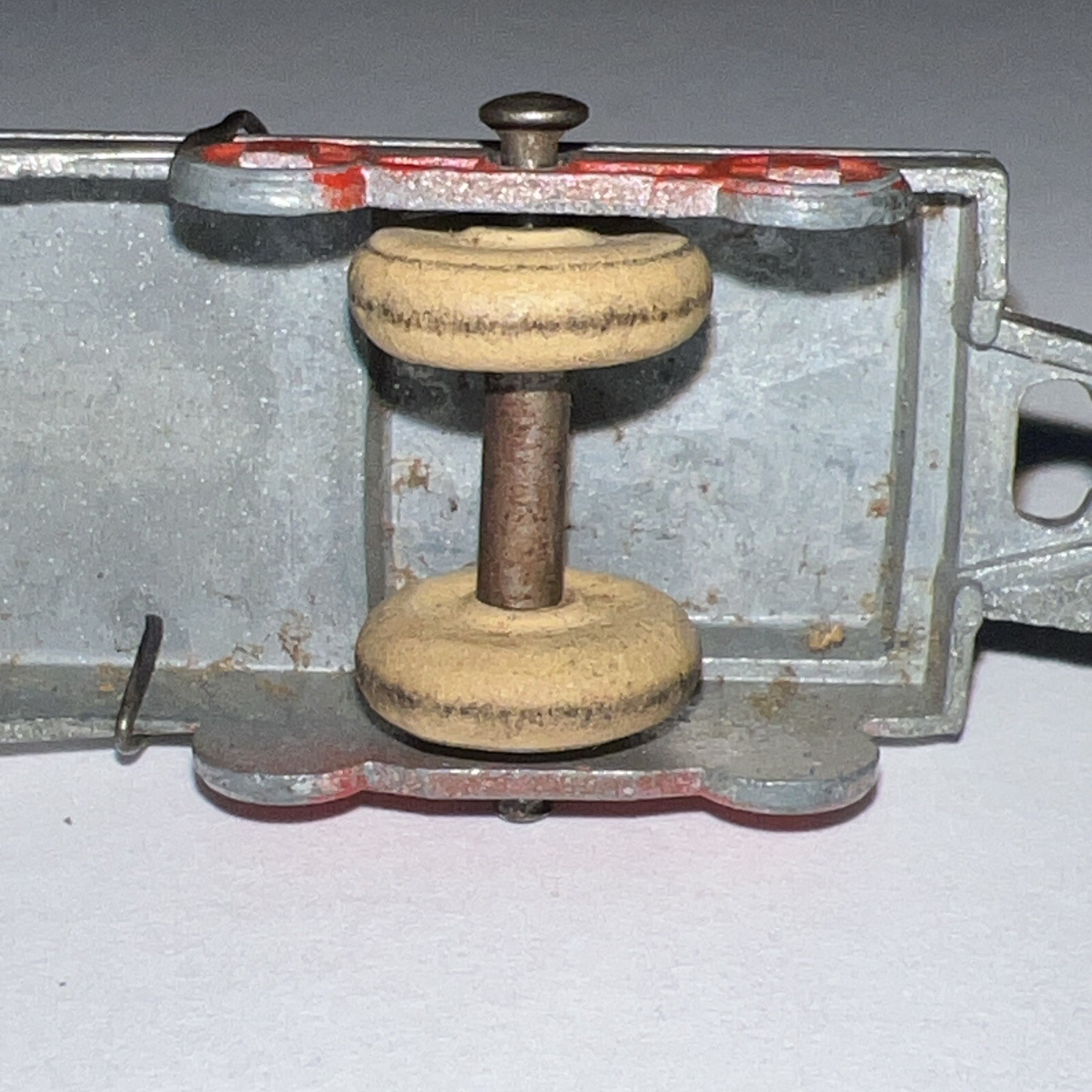vintage 1939 Silver LOG Railroad Train Freight CAR 3 Logs TOOTSIETOY #1