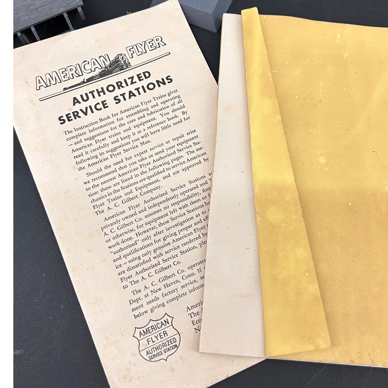 Vintage American Flyer 302 Locomotive Reading Lines Tender Signal Poles Manuals