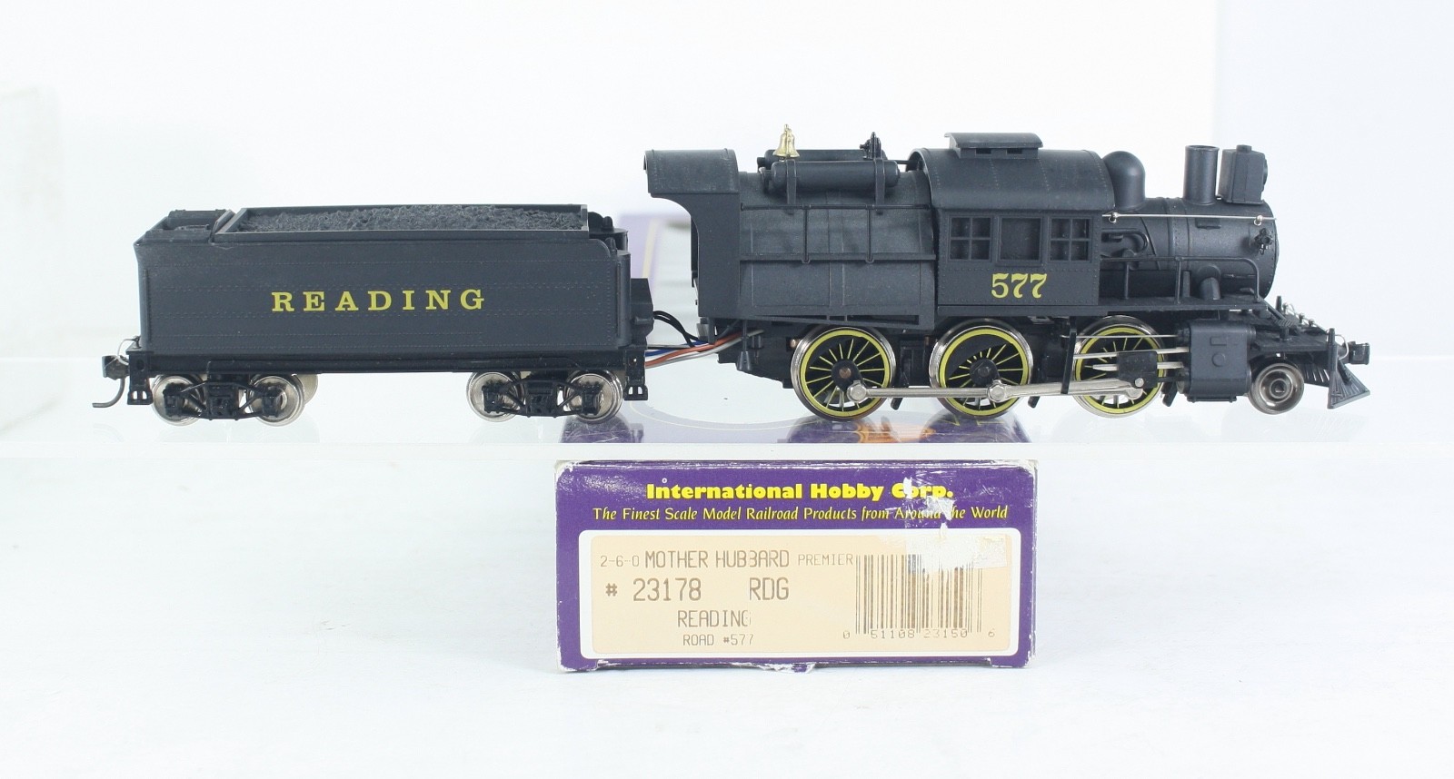 HO IHC Premier 23178 Reading 2-6-0 Camelback Loco & Tender #577 DCC