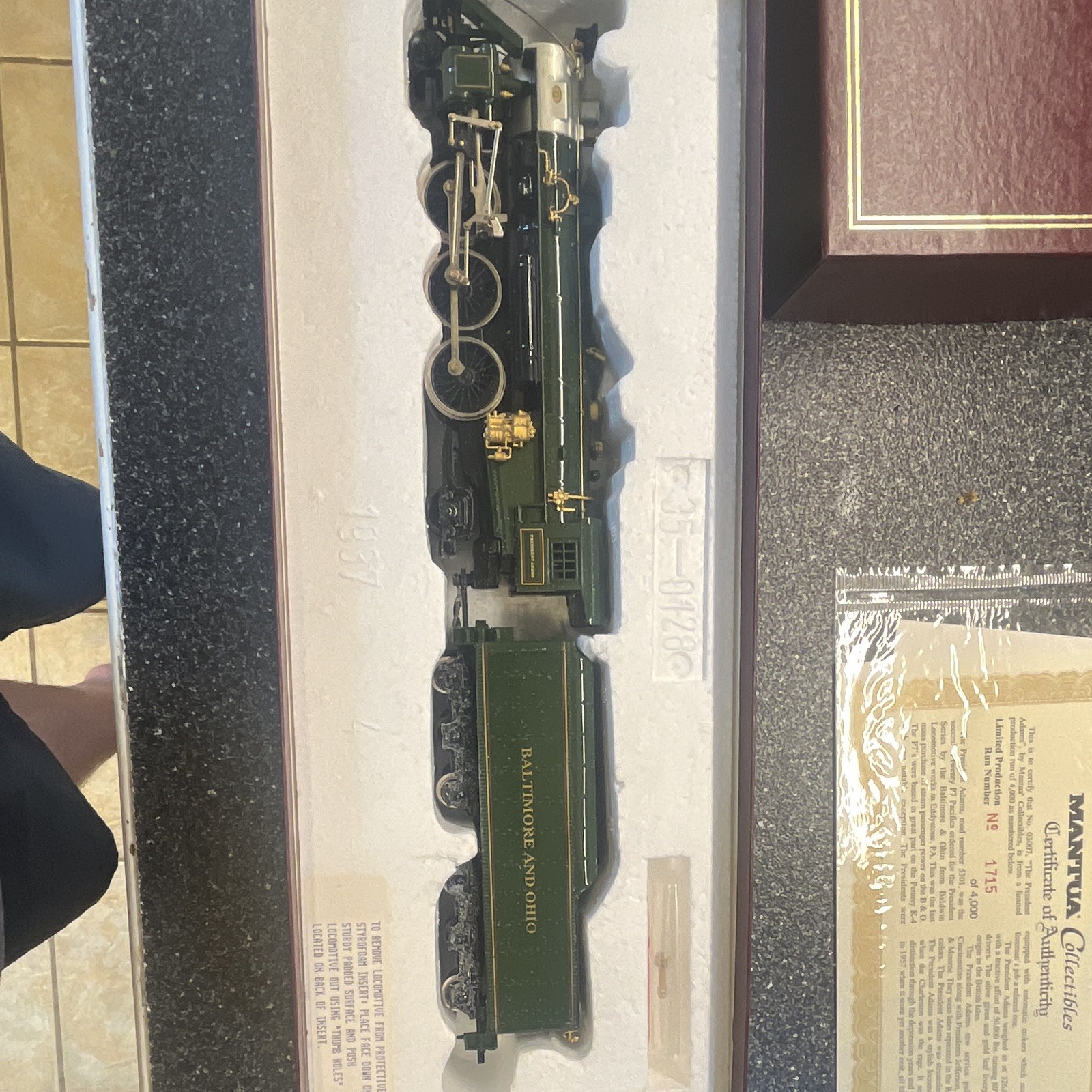 Mantua President Adams Limited Edition HO Scale Steam Locomotive OB