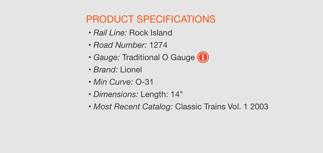 Lionel Tmcc Rock Island Gp7 1274 SKU-6-28536