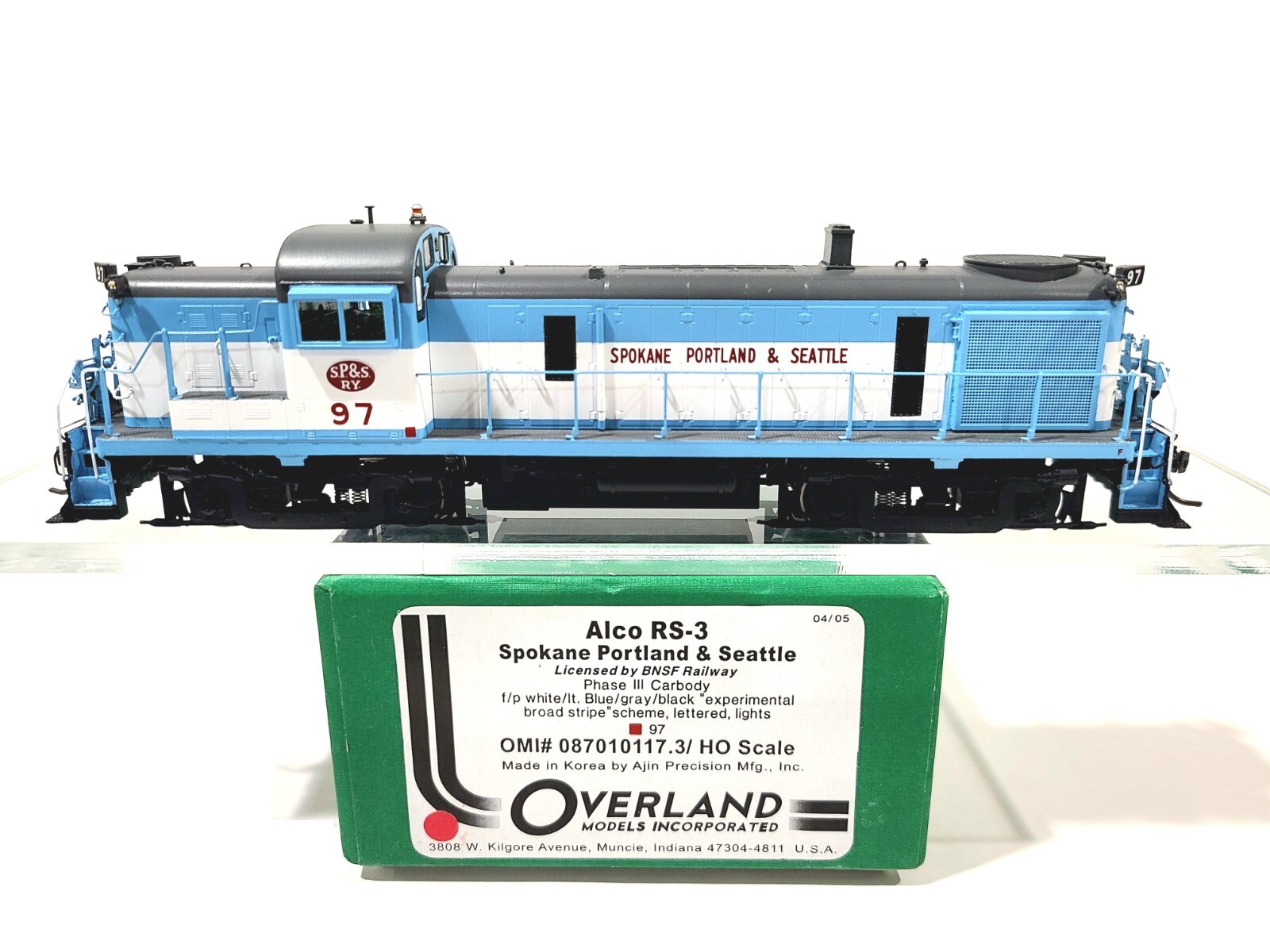 Overland OMI Ajin SP&S Alco RS-3 Spokane Portland Seattle Experimental HO Brass