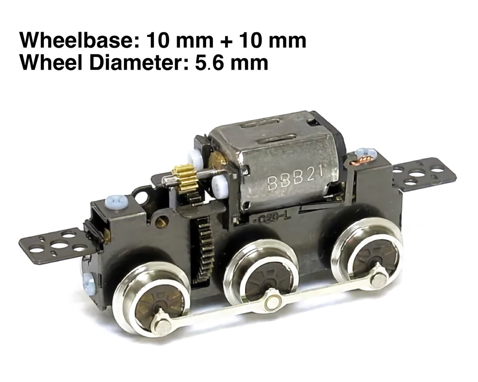 N/HOn30/HOe/009 Aru-Model NZC20S 0-6-0 Locomotive Power Drive Chassis 20mm/6mm