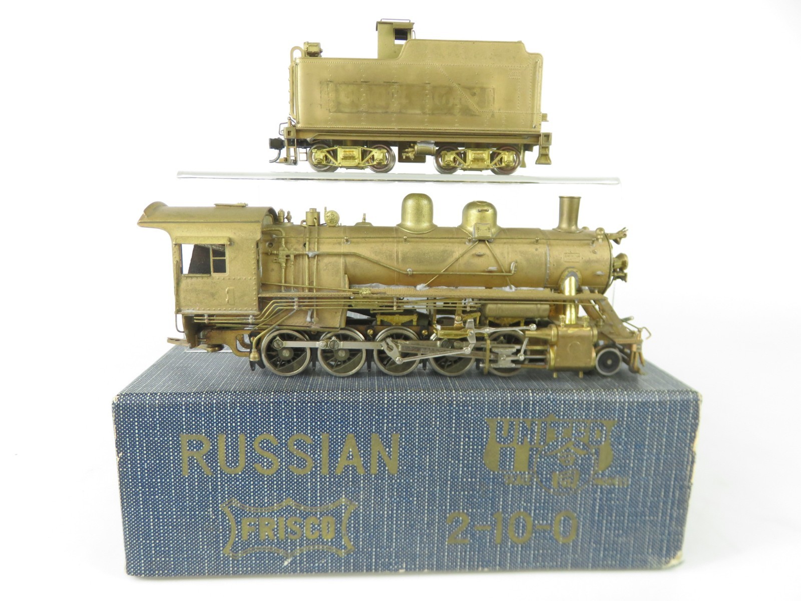 Pacific Fast Mail Brass HO Scale Frisco 2-10-0 Russian Steam Locomotive
