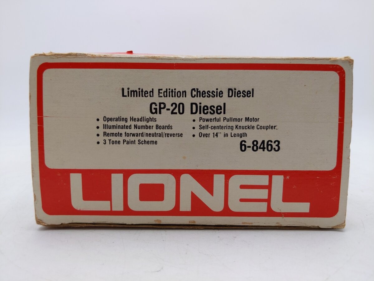 Lionel 6-8463 O Gauge Chessie System GP20 Diesel Engine EX/Box