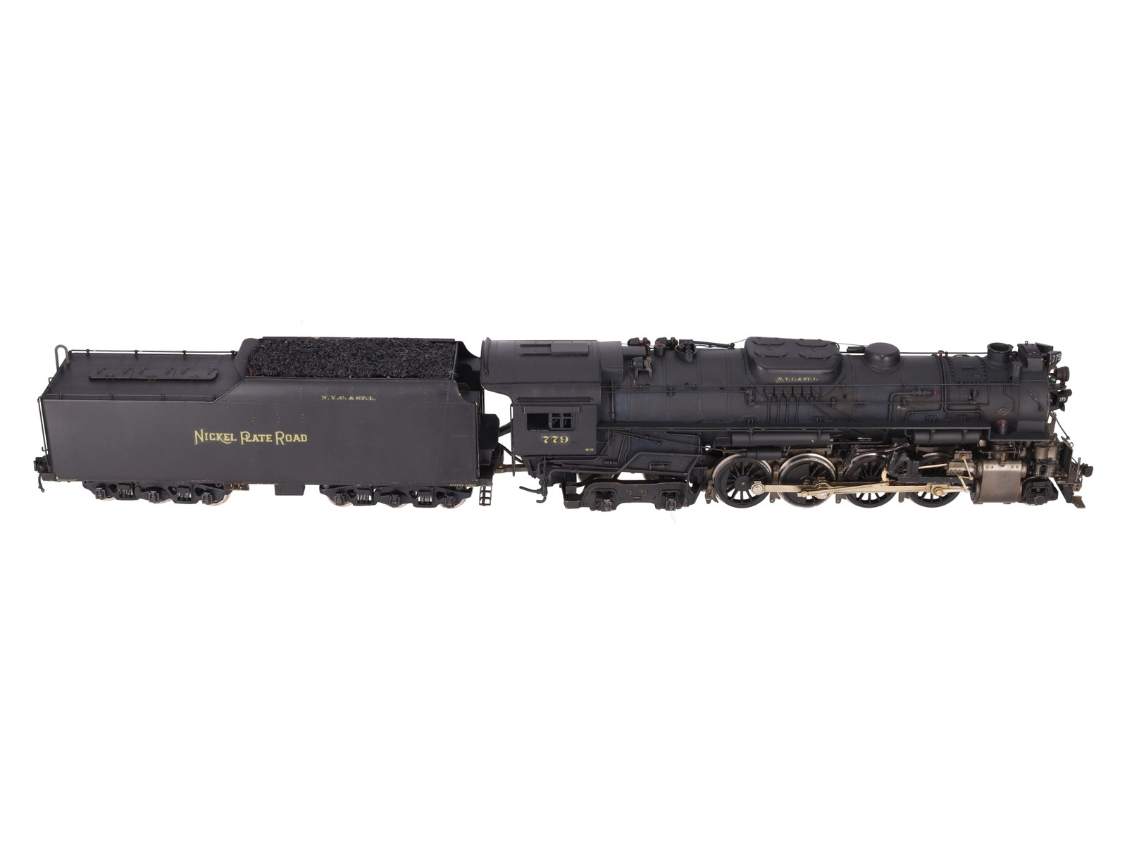 US Hobbies O 2-Rail Brass NKP 2-8-4 Steam Locomotive & Tender #779 – Painted/Box