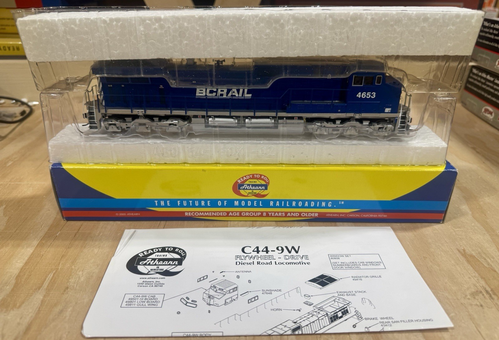 Athearn 80883 HO BC Rail Dash 9-44CW Rd #4653 New! DCC Ready
