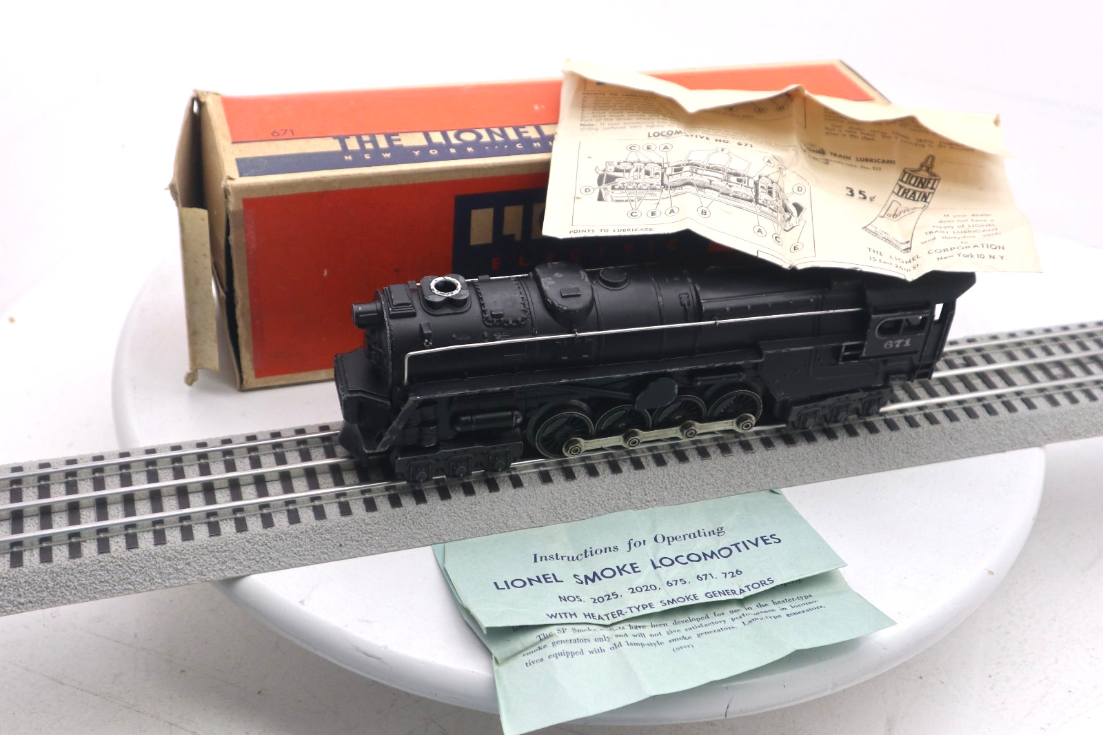 Lionel, O, 671, PRR, S-2 Turbine 6-8-6 Diecast Steam Engine, C-7 in Original Box