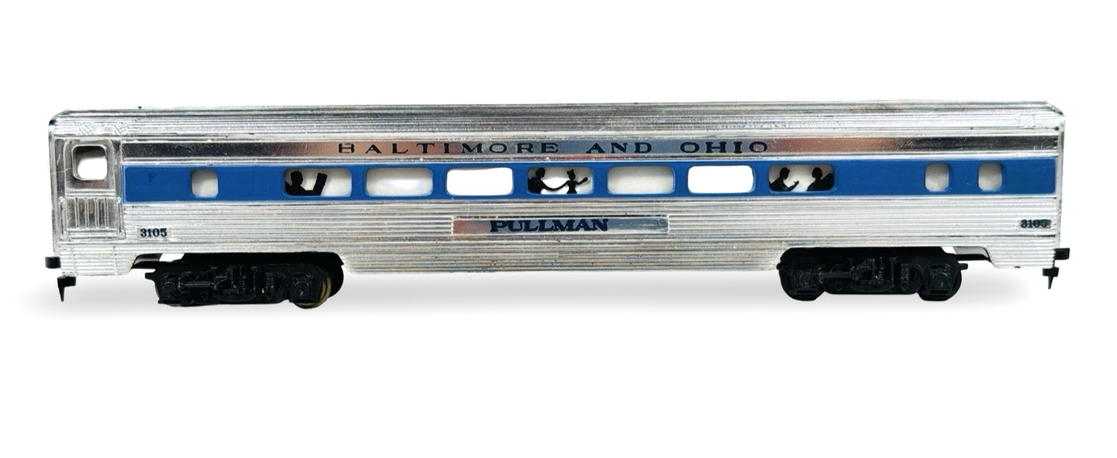 Rare Vintage HO Tyco The Columbian B & O Chrome Streamliner Set T6412A 1964-1965