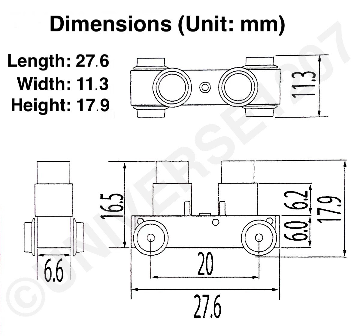 N/HOn30/HOe/009 TGW 9 mm Gauge Wagon Power Drive Chassis w/Frames 20mm/5.6mm H0e