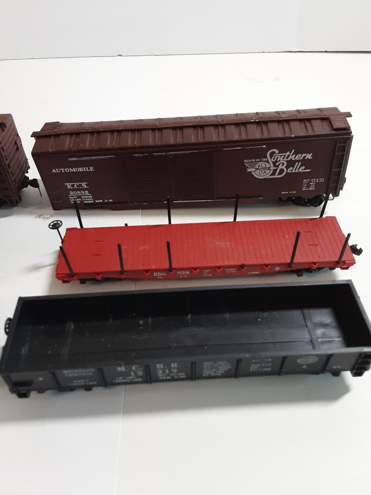 Vtg Lot Of 6 Box Cars, Tanker Cars, Flat Cars, Gondola See Description (3)