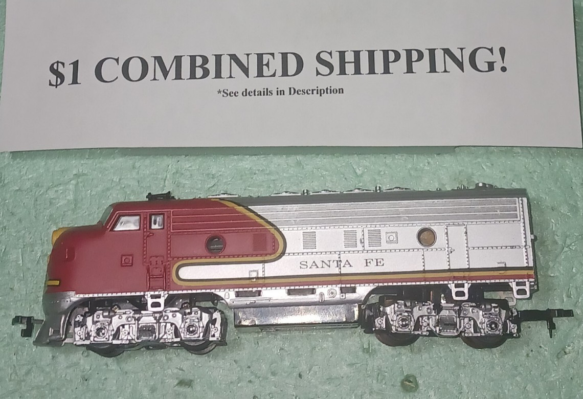 HO SCALE POWERED F-7A LOCO; SANTA FE; LIFE-LIKE Hu0715-5