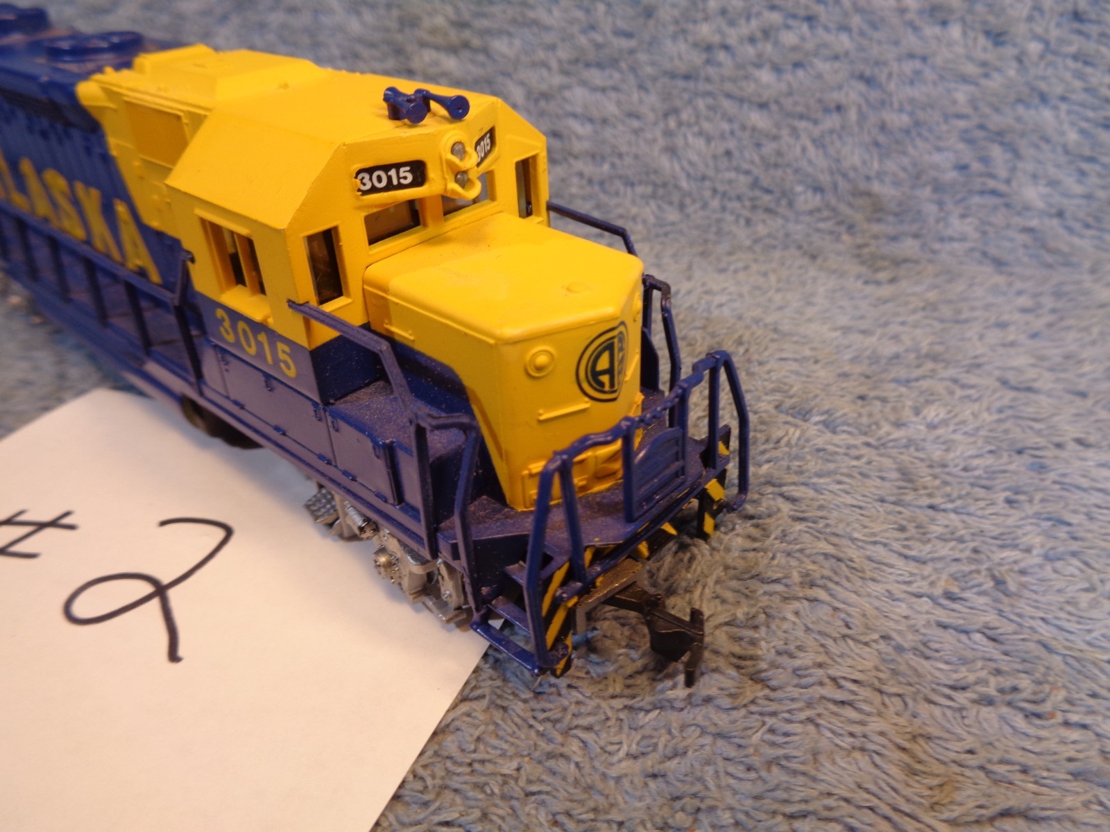 Vtg ALASKA RR ARR BACHMANN HO Model Train # 3015 Locomotive Lot Blue & Yellow