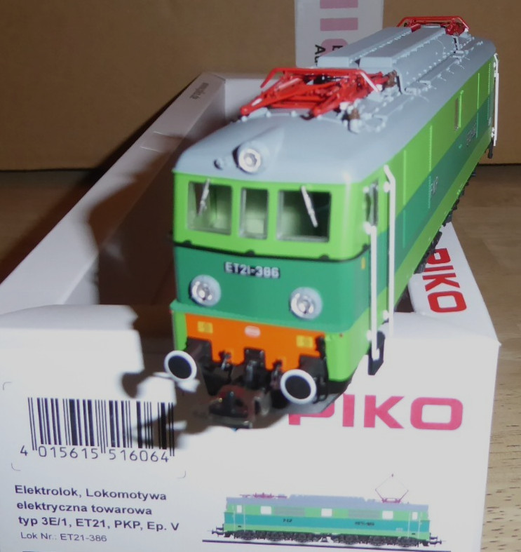 Piko 51607 H0 DCC Sound Locomotive the Pkp Et 21-386 Epoch 4/5 With LED Boxed