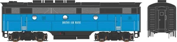HO SCALE BOWSER F3A/F3B BOSTON AND MAINE # 4026/4226B. DCC ESU LOK SOUND