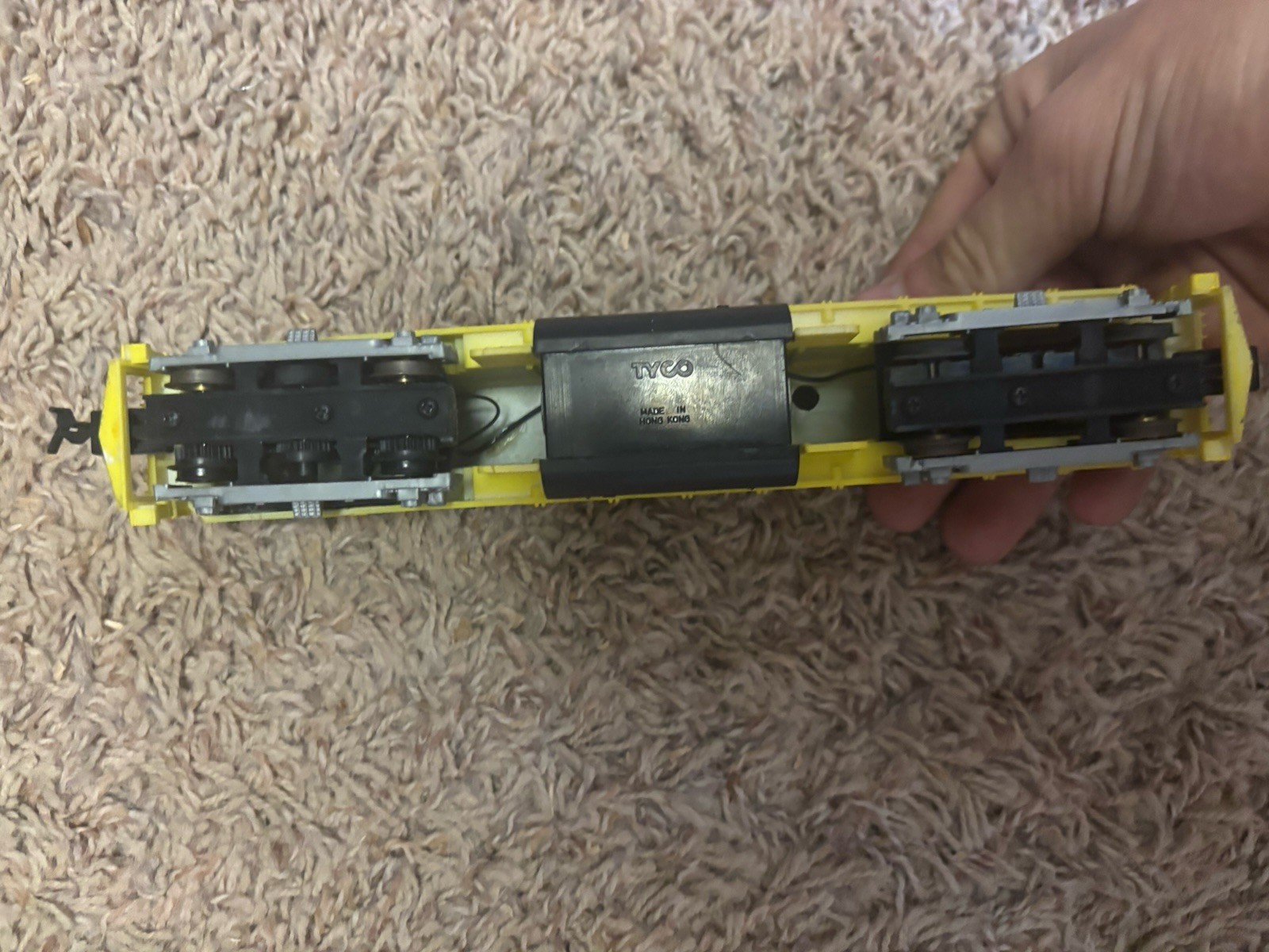 Vintage Tyco Virginian Blue Yellow Locomotive Train Model 4301 HO Scale Untested